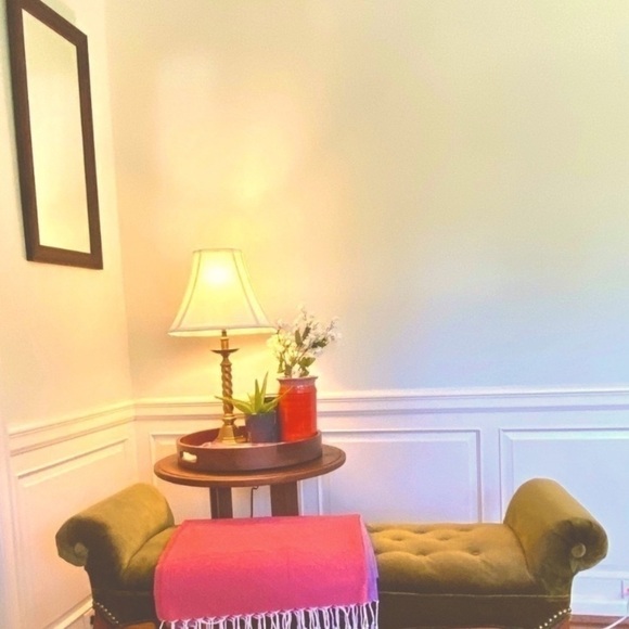 Loom Weave Color Block Travel Blanket Organic Cotton Red + Purple Hand Crafted - Picture 4 of 7